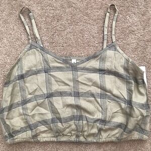 RVCA Plaid Crop Top